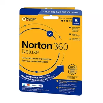 Norton 360 Deluxe | 5 zariadení | 1 rok | 50 GB cloudového úložiska | EU | BEZ PREDPLATNÉHO