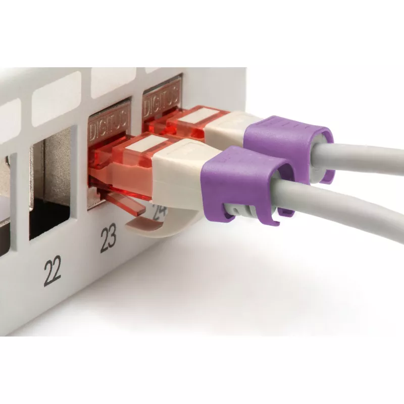 Farebný kódovací klip Digitus Color Clips pre patch káble A-CC-VI PVC fialový
