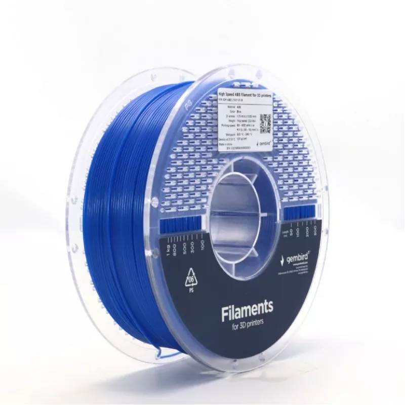 GEMBIRD ABS 1,75 mm 1 kg filament — modrá pre 3D tlač