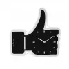 NeXtime nástenné hodiny 3072zw Thumbs up, 40,5x41 cm, nástenné, čierna/strieborná
