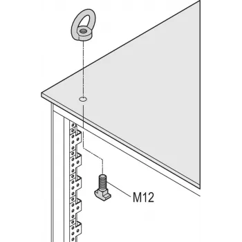 Schroff sada zdvíhacích očiek M12 (4PCS/KIT) (23130072)