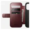 Puzdro na telefón Nomad Modern Leather Folio pre Apple iPhone 17 Pro, 6,3 palcov (16 cm), koža bordová