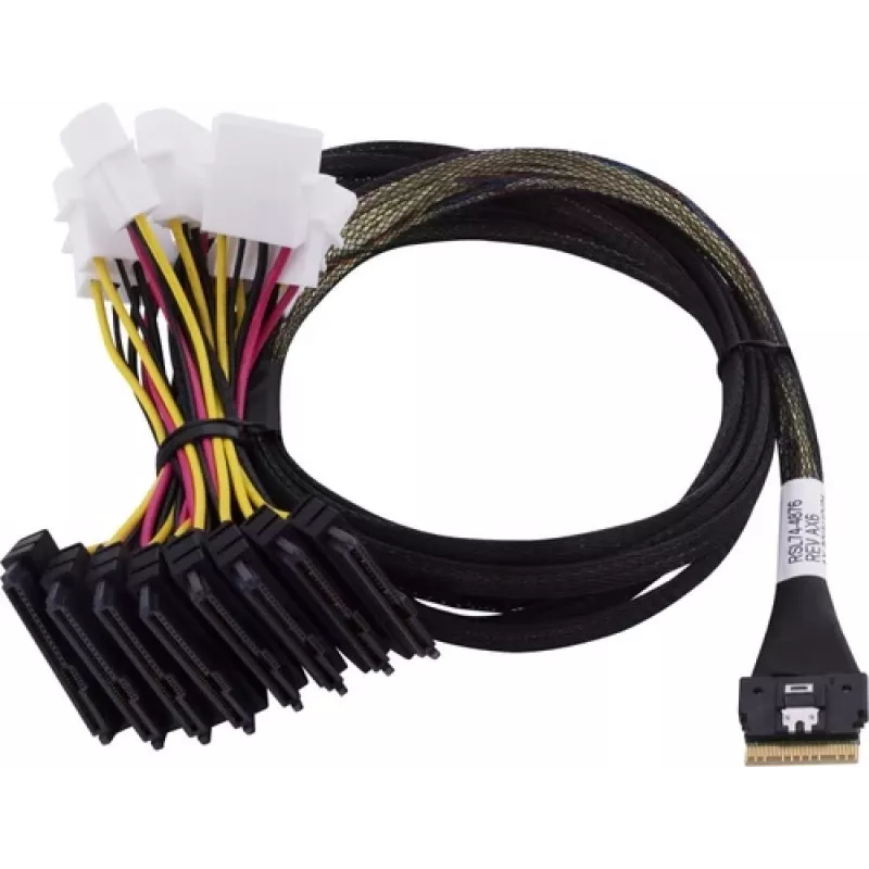 Adaptec kábel 1x SFF8654 x8 -> SFF8639 8xU.3 interný 0,8 m SlimSAS - 8SFF-8639 x1 and3 Tri-Mode SAS/SATA/NVMe