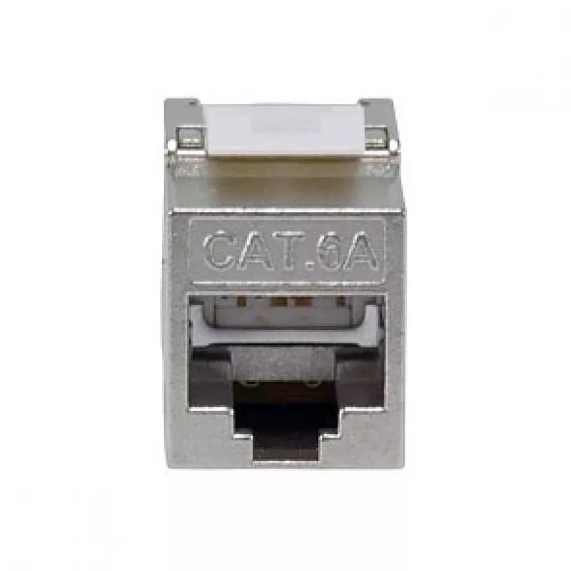Tienený Cat.6A tenký Keystone Jack, EQUIP 767223, bez nástroja, RJ-45, plochý, strieborný, 8 ks