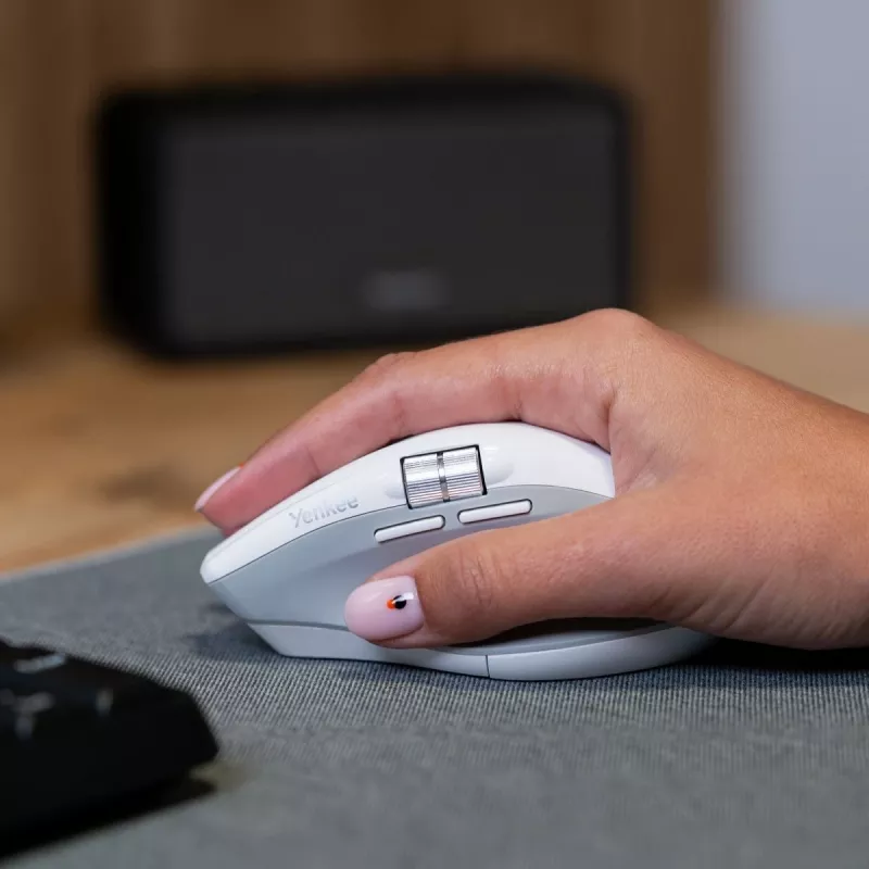 Bezdrôtová myš YENKEE 2095WH SPIN DUAL Smart Flying Scroll