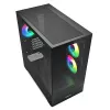Sharkoon MK6 RGB Micro-ATX počítačová skriňa, čierna, tvrdené sklo