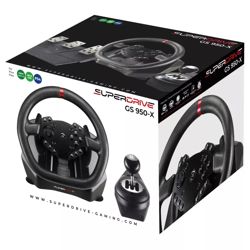Pretekársky volant No name Subsonic Superdrive GS 950-X — kompatibilný s PC, PS4, Xbox One, Xbox Series X/S
