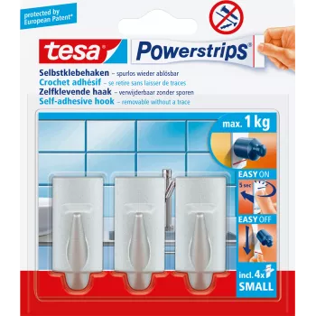 Univerzálny háčik TESA 57544-00010-03 chróm do interiéru 3 ks