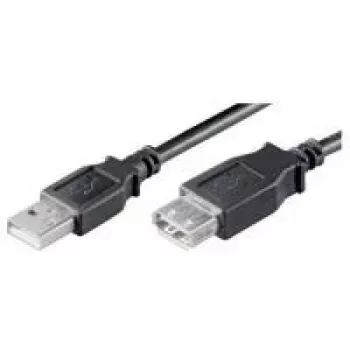 Wentronic Goobay USB 2.0 Hi-Speed predlžovací kábel, čierna, 0,6 m - USB 2.0 konektor samec (Type-A) > USB 2.0 konektor samica (Type-A) (68625)