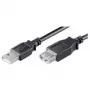 Wentronic Goobay USB 2.0 Hi-Speed predlžovací kábel, čierna, 0,6 m - USB 2.0 konektor samec (Type-A) > USB 2.0 konektor samica (Type-A) (68625)