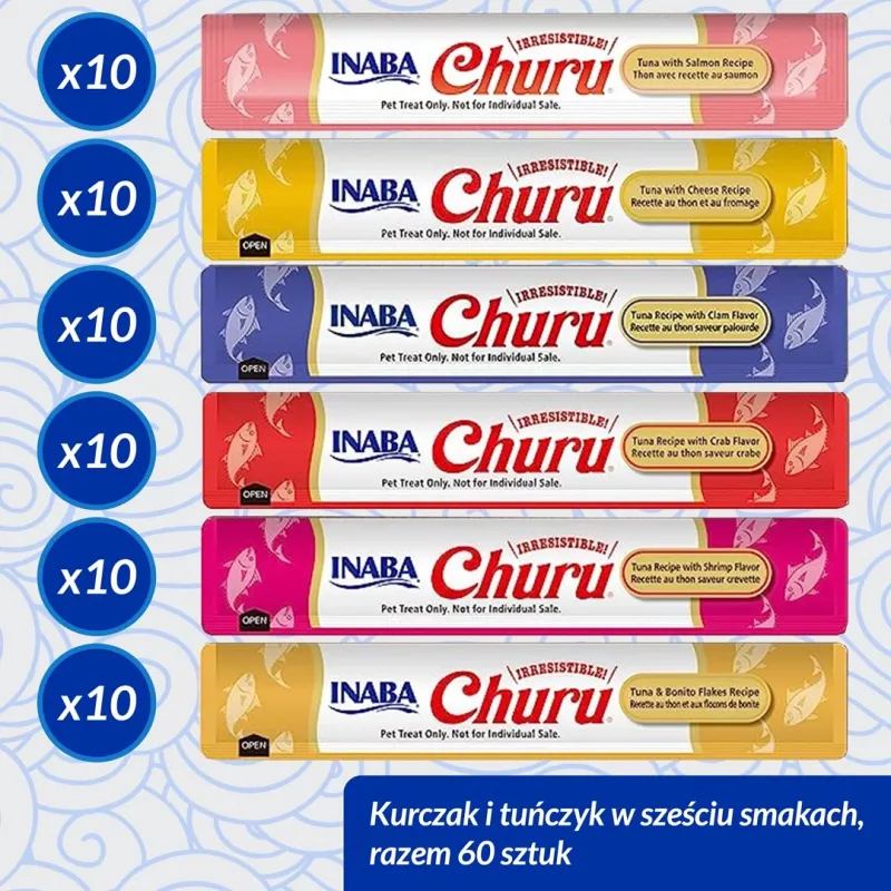 INABA Churu výberová krabica tuniak – maškrty pre mačky – 60 x 14 g
