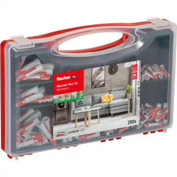 Meister-Box XL obytný priestor (svetlosivá/červená, 280 dielov)