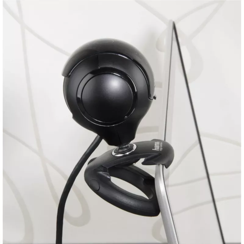 Hama 00053950 Spy Protect HD webkamera, 1,3 MP, 1280 x 720, 30 fps, vstavaný mikrofón, USB 2.0, čierna