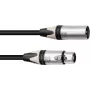 PSSO XLR mikrofónny kábel, 3-polový, 15 m, čierny, Neutrik konektory