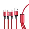 UNITEK C4049RD USB kábel 1,2 m USB A USB C/Micro-USB B/Lightning červený