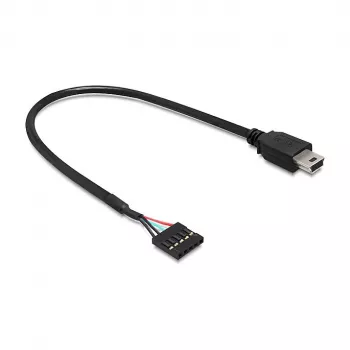 USB kábel DeLOCK 83170 USB 2.0 0,3 m Mini-USB B čierny