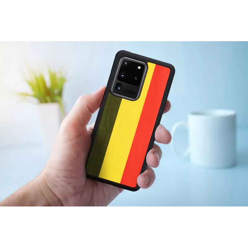 Puzdro na telefón Man and Wood pre Samsung Galaxy S20 Ultra — reggae čierna