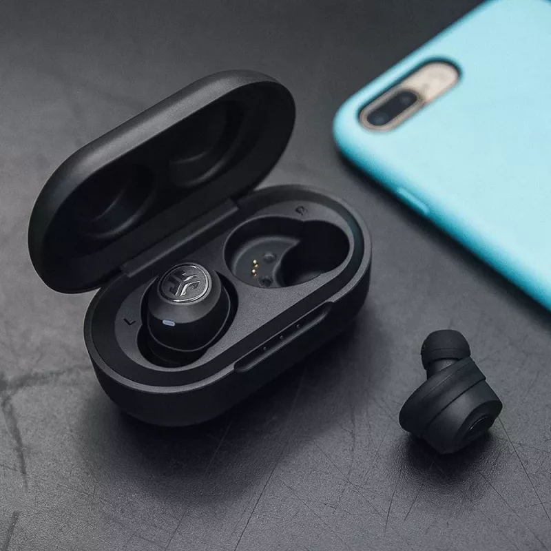 JLab JBuds Air True slúchadlá bezdrôtové in-ear USB Type-A Bluetooth čierna (IEUEBJBUDSAIRRBLK82)