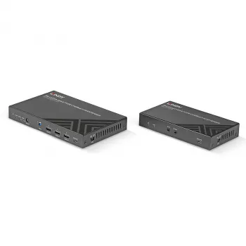 Lindy 70m Cat.6A HDMI 4K60 a Type C HDBaseT 3.0 KVM extender