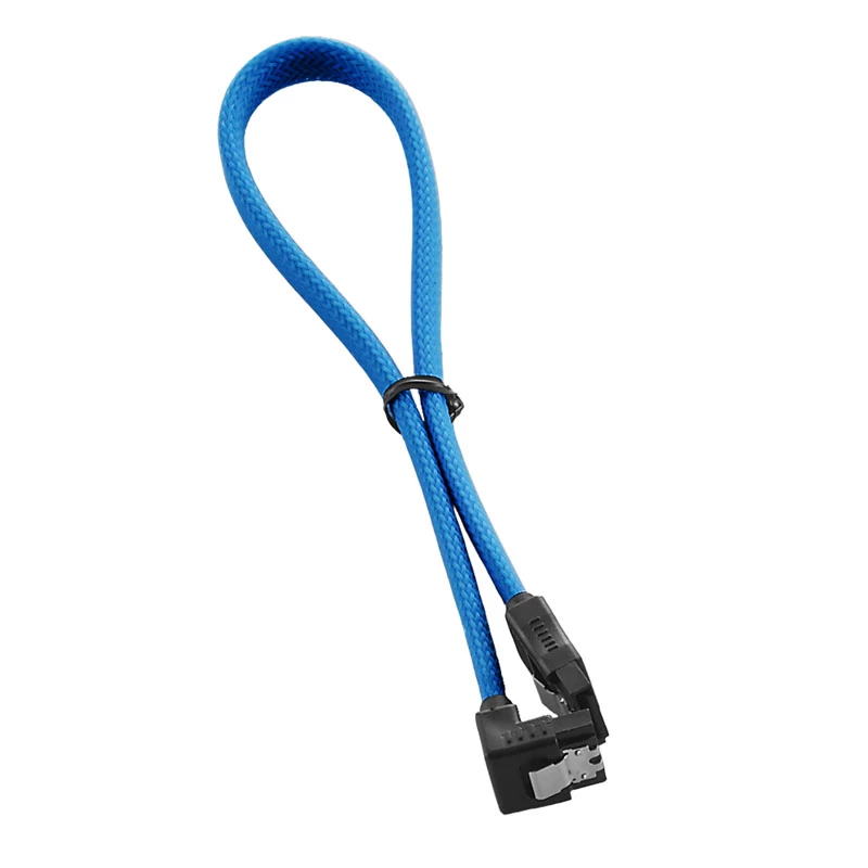 ModMesh SATA-3 kábel s pravouhlým konektorom 30 cm - svetlomodrý - kábel - digitálne/dátové (CM-CAB-RSAT-N30KLB-R)