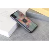 Puzdro na smartphone iKins pre iPhone XS / XS S — dizajn Flower Garden, čierne