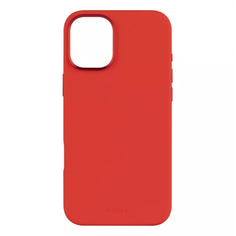Zadný kryt FIXED pre Apple iPhone 16 Plus — MagFlow tekutý silikón, červený