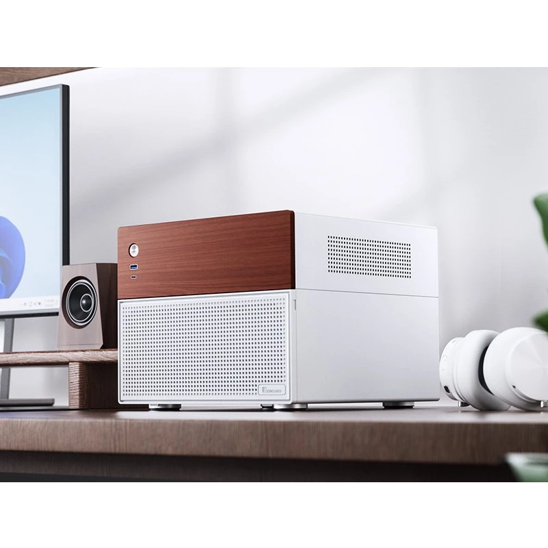 Micro-Tower počítačová skriňa Jonsbo N4 BIELA Mini-ITX s tvrdeným sklom