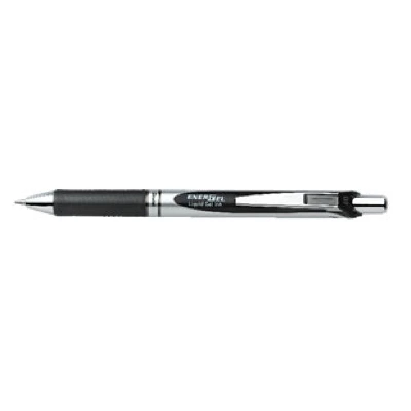 Vysúvacia pripínacia guľôčková pera Pentel Energel XM Klik čierna