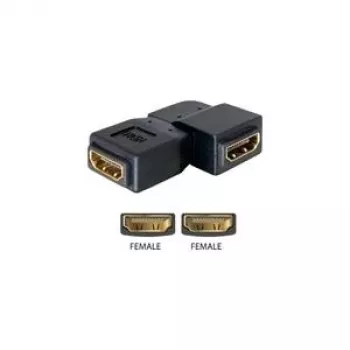 HDMI adaptér konektor samica DeLOCK 65078 90° vľavo čierna
