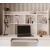 KUBA písací stôl set + Extension Piece, biely