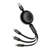 Baseus CAMJ010101 Bright Mirror 2 Series kábel USB 3v1, 66 W, 1 m, čierny
