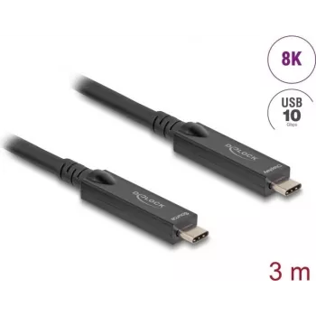 DeLOCK USB kábel USB 3.2 Gen 2 3m USB-C čierny 84246