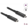 DeLOCK USB kábel USB 3.2 Gen 2 3m USB-C čierny 84246