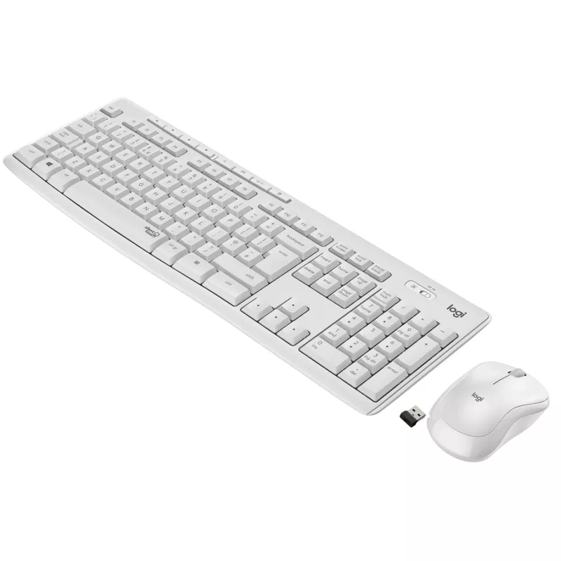 Logitech MK295 Silent - sada klávesnice a myši - bezdrôtová - 2,4 GHz - talianska - krémovobiela