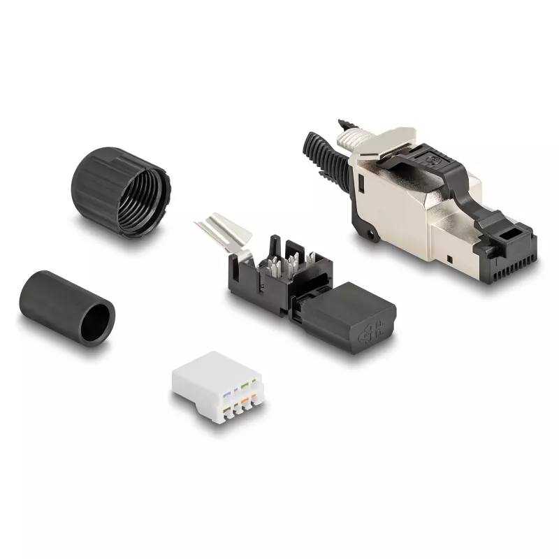 DeLOCK 86017 káblový spoj RJ45/LSA čierna strieborná konektor