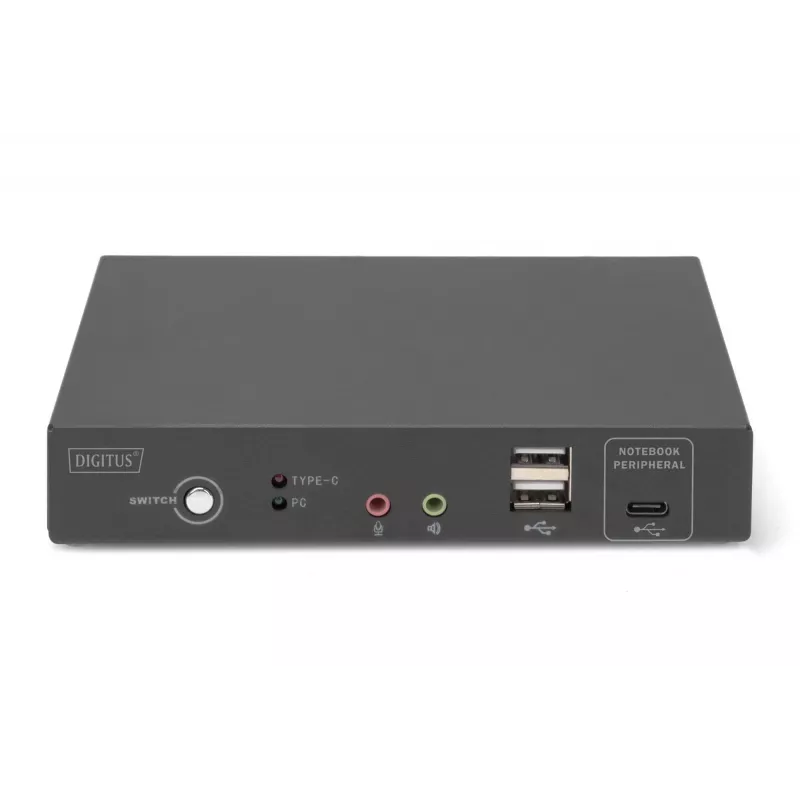 DIGITUS DS-12901 - KVM/audio/USB switch - 4K 30 Hz, USB-C/USB/HDMI vstup, HDMI výstup, sieť