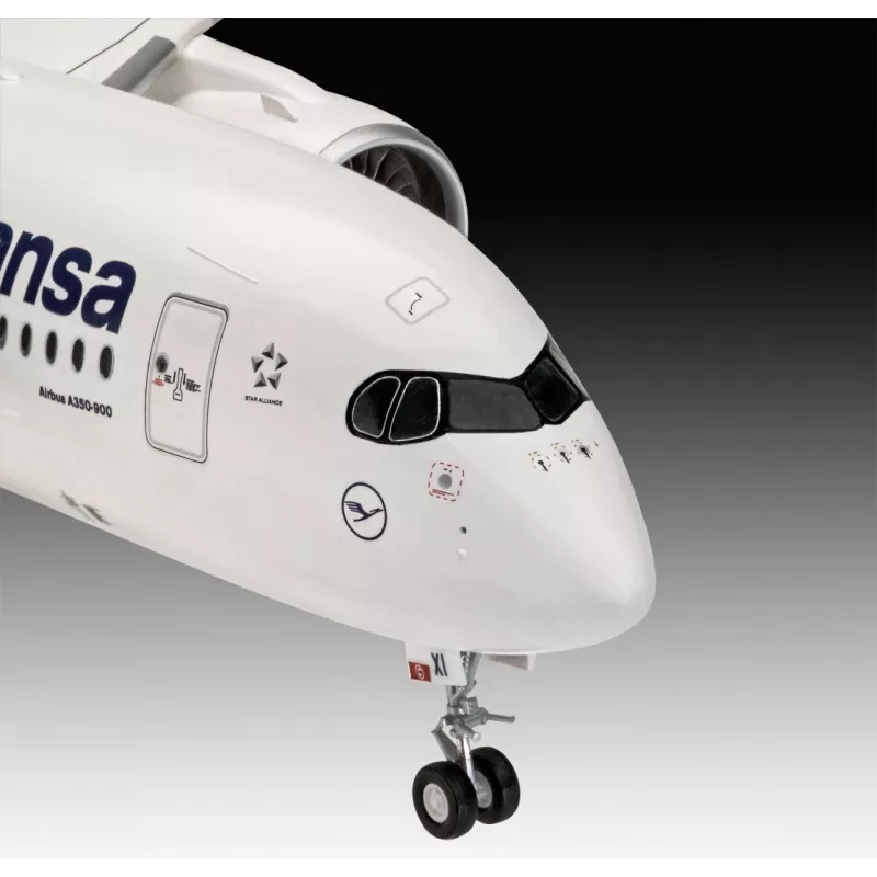 Revell 03881 Airbus A350-900 Lufthansa plastový model na zlepenie, 1:144