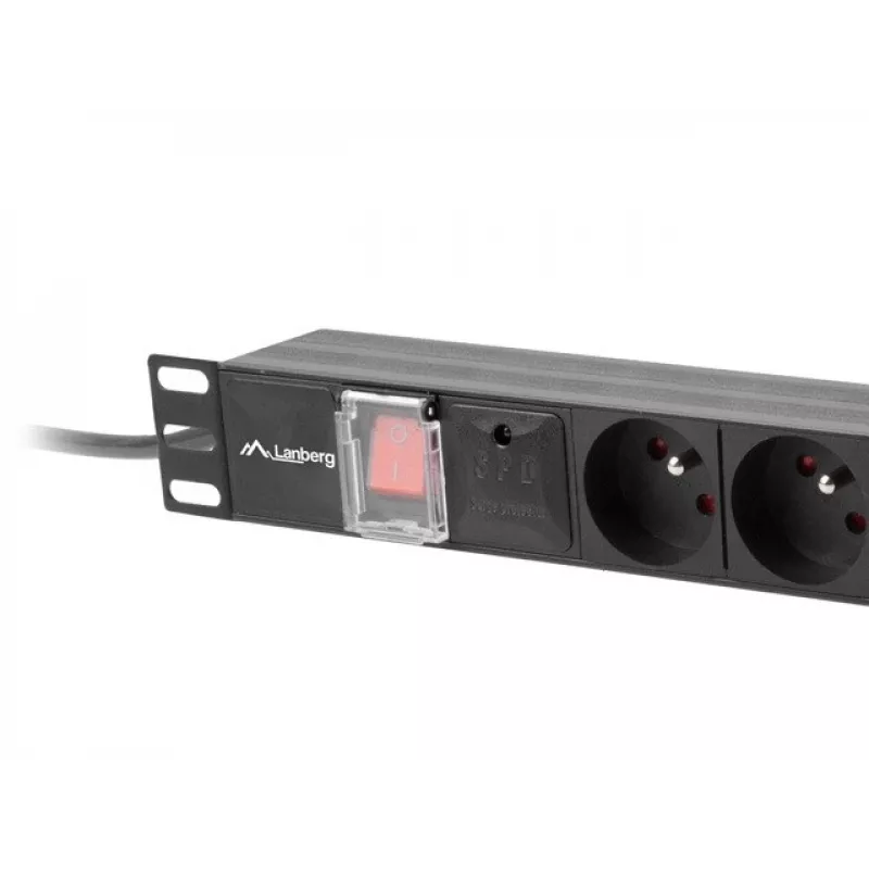LANBERG PDU RACK NAPÁJACÍ PANEL (1U,16A,7X 230V,2M)