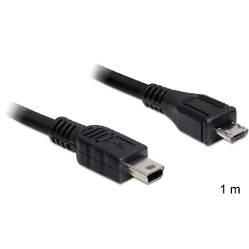 USB kábel DeLOCK 83177 1m Micro-USB B Mini-USB B čierny