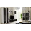 Cama Square skriňa VIGO 50/50/30 biela/čierna lesk