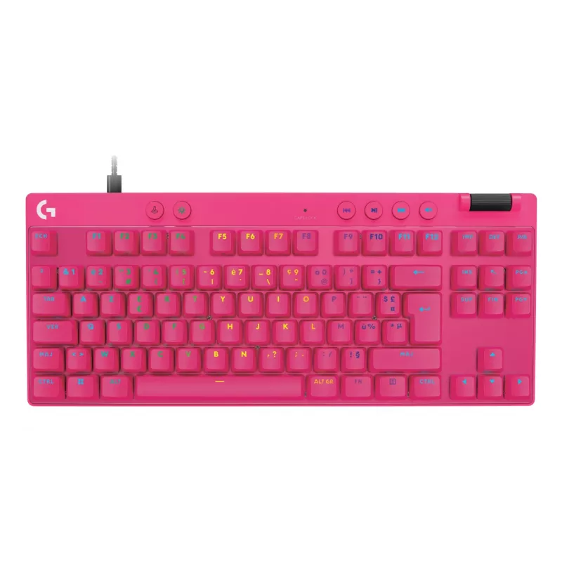 Herná klávesnica Logitech G 920-013249 USB AZERTY French ružová Tenkeyless