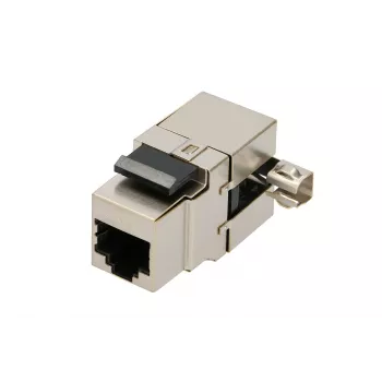 Keystone konektor samica Extralink CAT6 STP RJ45, konektor samica, oceľová farba, 1 kus