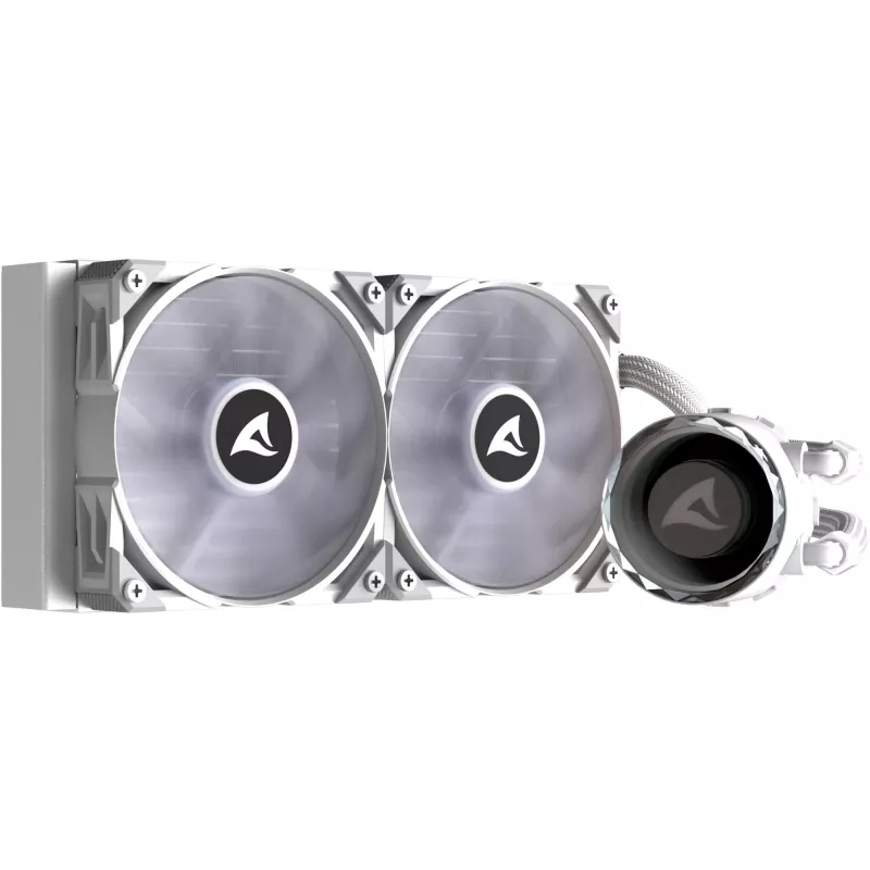 S80 RGB White AIO 240mm, kvapalinové chladenie biele