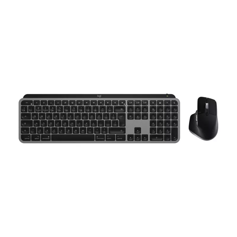 Logitech MX Keys S Combo pre Mac, bezdrôtová, DE rozloženie sada klávesnice a myši, klávesy a funkcie optimalizované pre macOS