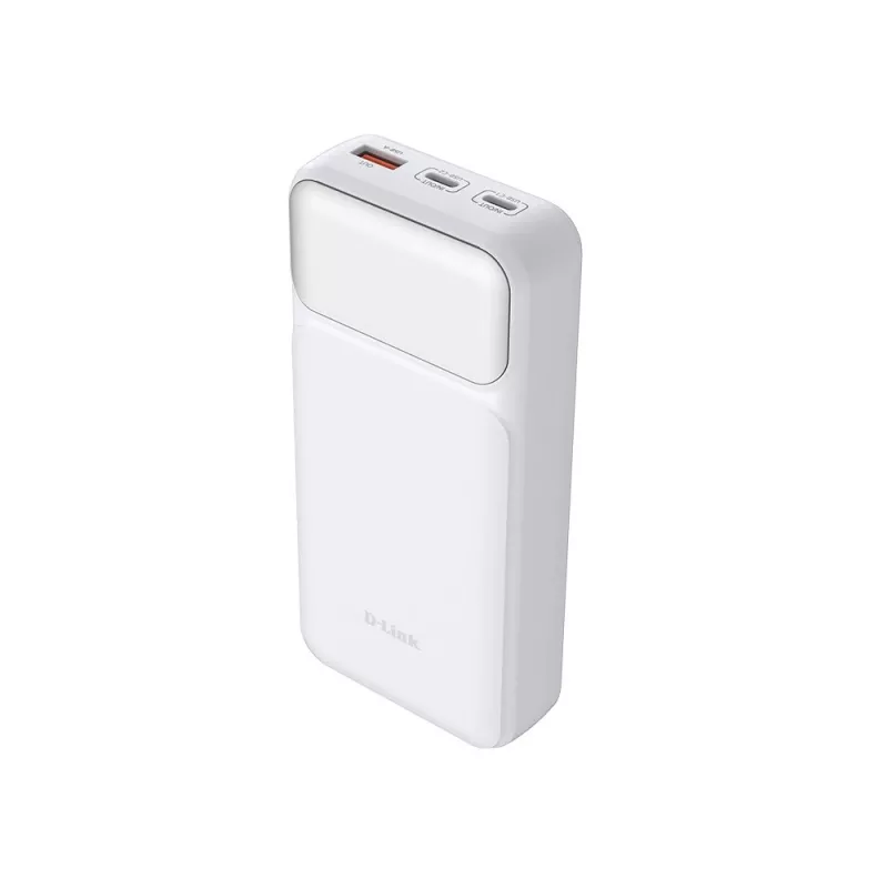 Powerbanka D-Link DPP-201 — 20000 mAh, 1× USB-A, 2× USB-C, biela
