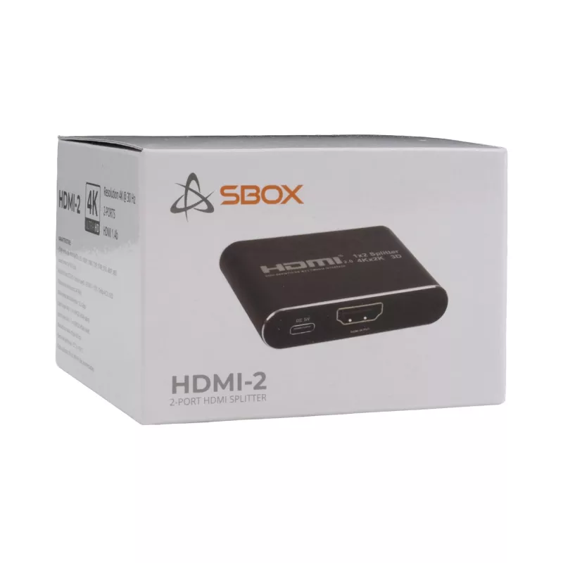 Sbox HDMI-2 HDMI rozbočovač 1x2 4K@30 Hz