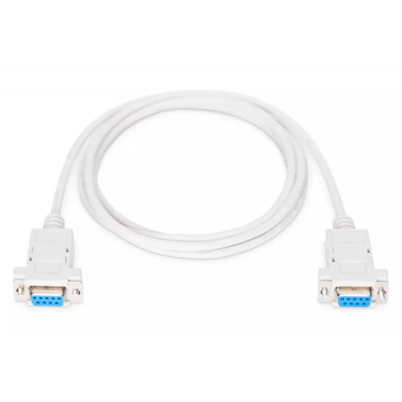 Assmann Zero-Modem prepojovací kábel. D-Sub9 F/F. 1,8 m. Snap puzdro. béžová (AK-610100-018-E)