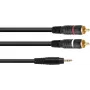 Audio adaptérový kábel Omnitronic 3,5 mm jack na 2×Cinch, 3 m (model 30225149)