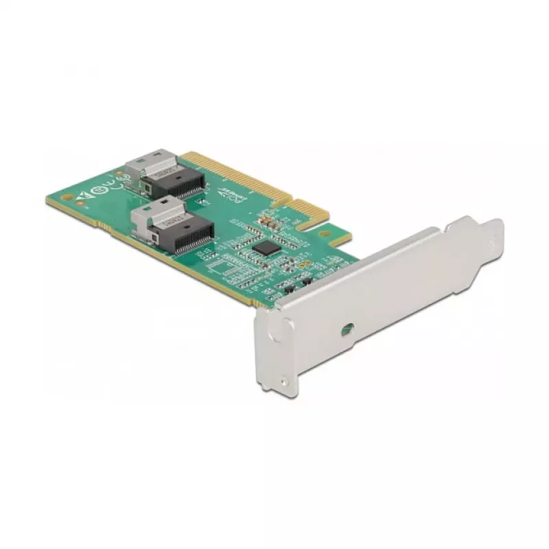 DeLOCK PCI Express 4.0 x8 karta na 2 x interné SFF-8654 4i NVMe Low Profile