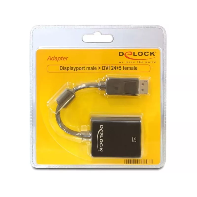 Delock adaptér Displayport samec > DVI 24+5 samica - DisplayPort adaptér - DisplayPort (M)